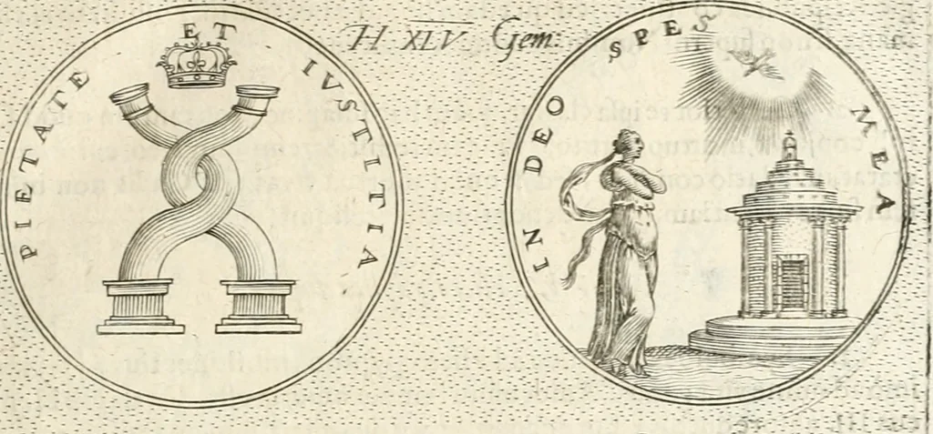 An illustration from Symbola diuina & humana pontificum, imperatorum, regum, 1652, leaf 96