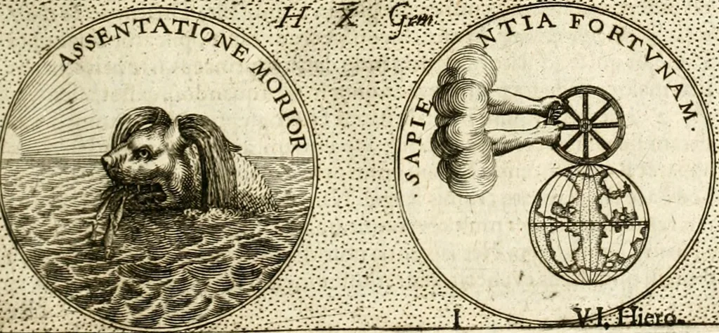 An illustration from Symbola diuina & humana pontificum, imperatorum, regum, 1601, leaf 106