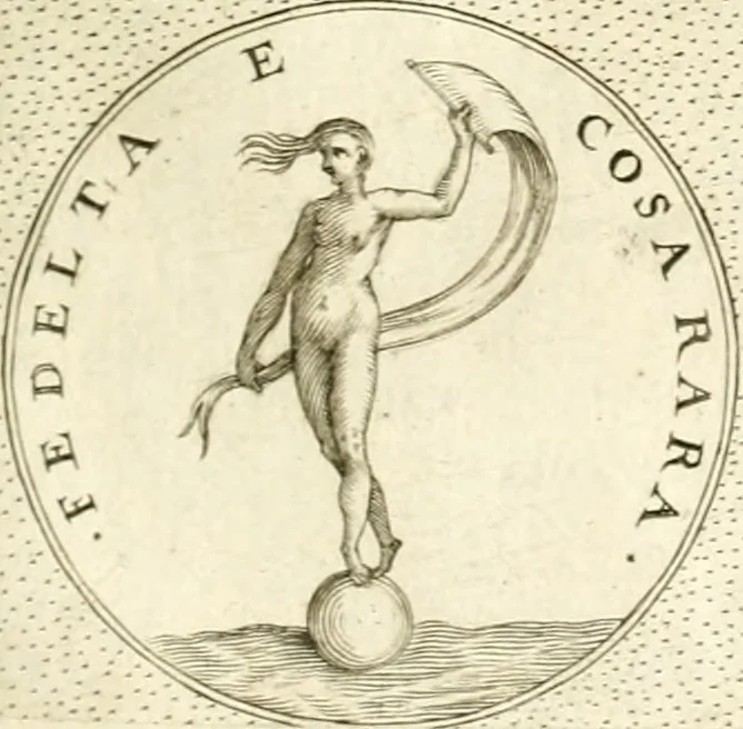 An illustration from Symbola diuina & humana pontificum, imperatorum, regum, 1601, leaf 136