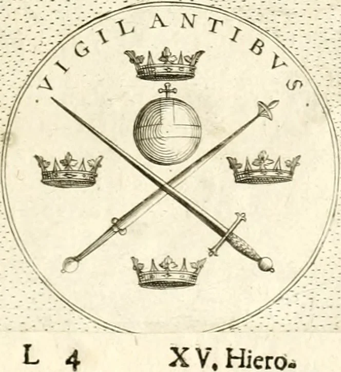 An illustration from Symbola diuina & humana pontificum, imperatorum, regum, 1601, leaf 136