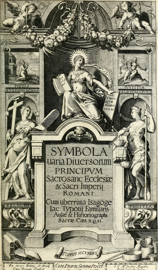 An illustration from Symbola diuina & humana pontificum, imperatorum, regum, 1601, leaf 156