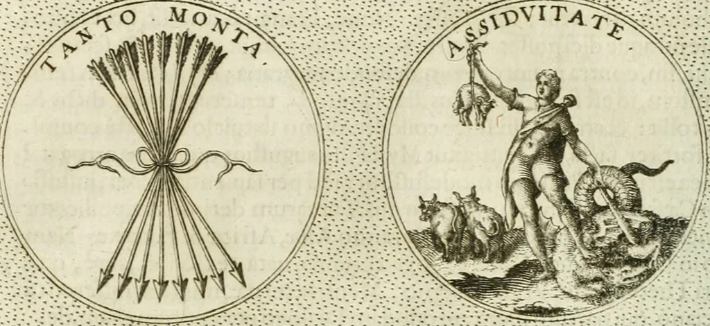 An illustration from Symbola diuina & humana pontificum, imperatorum, regum, 1601, leaf 263