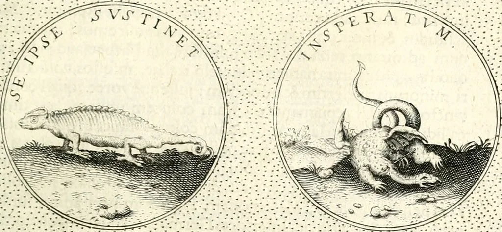 An illustration from Symbola diuina & humana pontificum, imperatorum, regum, 1601, leaf 322