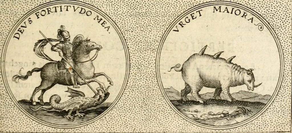 An illustration from Symbola diuina & humana pontificum, imperatorum, regum, 1601, leaf 414