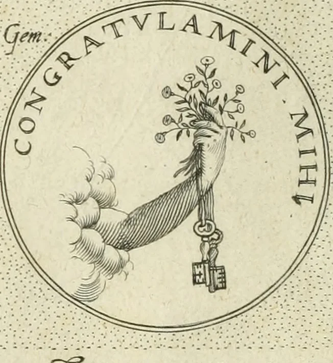 An illustration from Symbola diuina & humana pontificum, imperatorum, regum, 1601, leaf 43