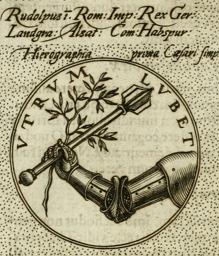 An illustration from Symbola diuina & humana pontificum, imperatorum, regum, 1601, leaf 47