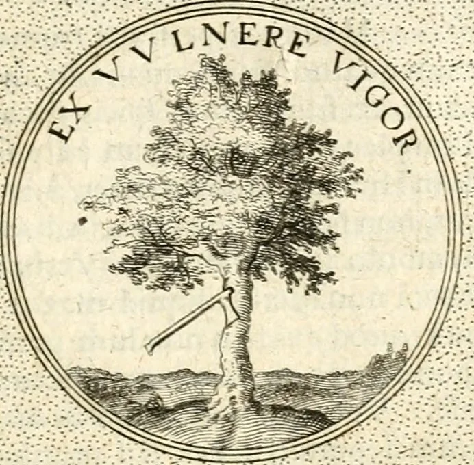 An illustration from Symbola diuina & humana pontificum, imperatorum, regum, 1601, leaf 484