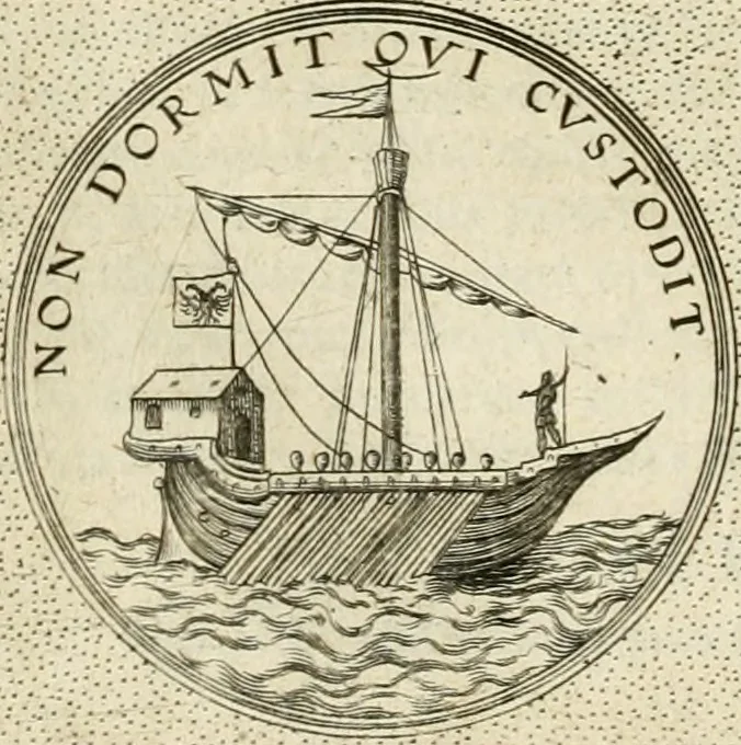 An illustration from Symbola diuina & humana pontificum, imperatorum, regum, 1601, leaf 497