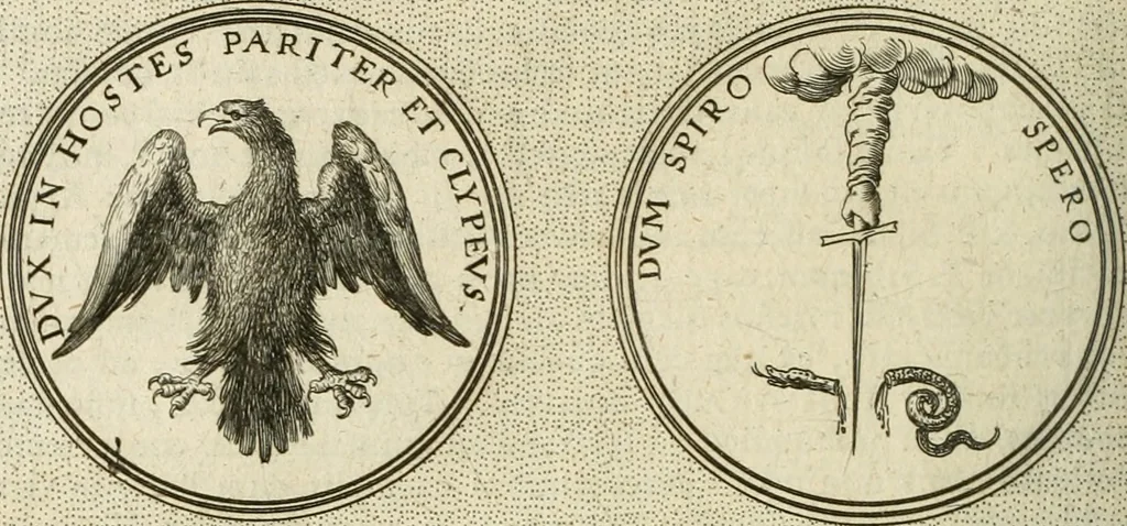 An illustration from Symbola diuina & humana pontificum, imperatorum, regum, 1601, leaf 525