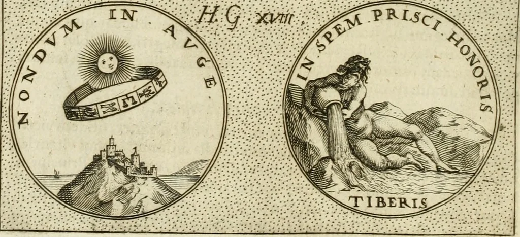 An illustration from Symbola diuina & humana pontificum, imperatorum, regum, 1601, leaf 53
