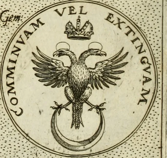 An illustration from Symbola diuina & humana pontificum, imperatorum, regum, 1601, leaf 57
