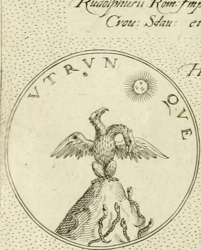 An illustration from Symbola diuina & humana pontificum, imperatorum, regum, 1601, leaf 65