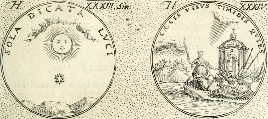 An illustration from Symbola diuina & humana pontificum, imperatorum, regum, 1601, leaf 82