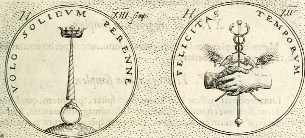 An illustration from Symbola diuina & humana pontificum, imperatorum, regum, 1601, leaf 88