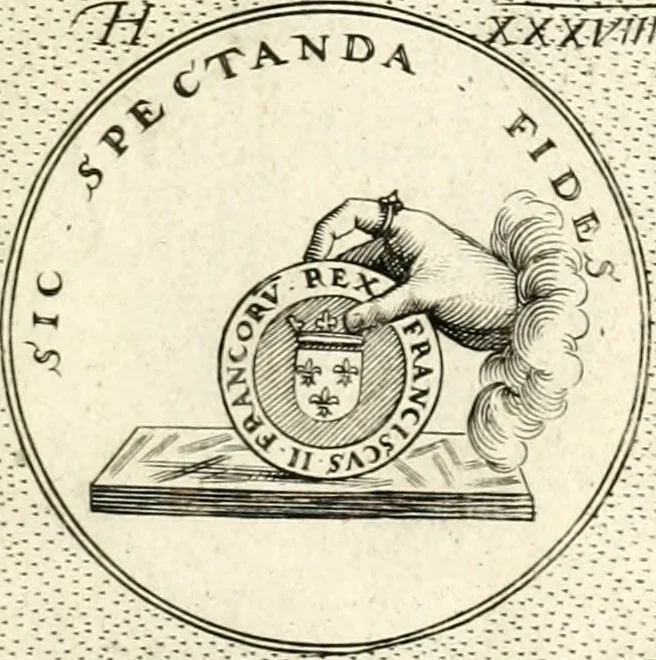 An illustration from Symbola diuina & humana pontificum, imperatorum, regum, 1601, leaf 96