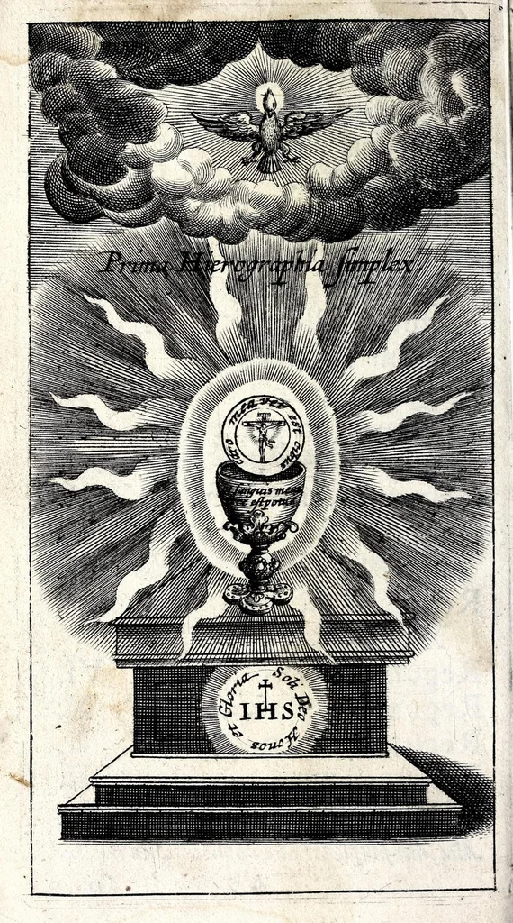 An illustration from Symbola divina & humana pontificum, imperatorum, regum : ex musaeo Octavii de Strada civis Romani, 1666, leaf 12