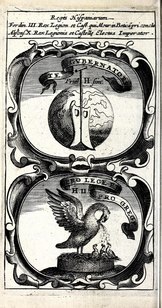 An illustration from Symbola divina & humana pontificum, imperatorum, regum : ex musaeo Octavii de Strada civis Romani, 1666, leaf 174