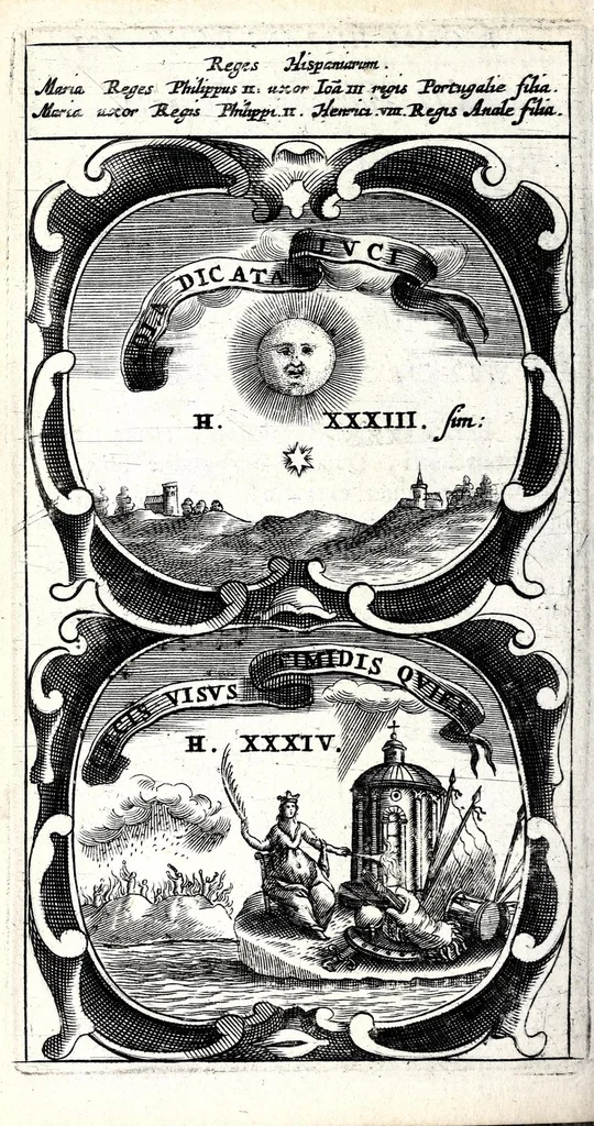 An illustration from Symbola divina & humana pontificum, imperatorum, regum : ex musaeo Octavii de Strada civis Romani, 1666, leaf 212