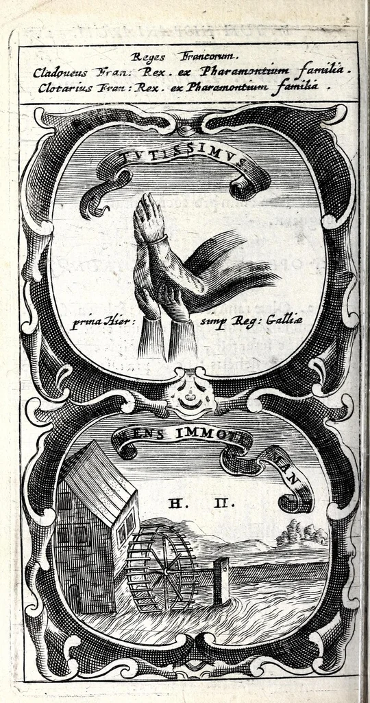 An illustration from Symbola divina & humana pontificum, imperatorum, regum : ex musaeo Octavii de Strada civis Romani, 1666, leaf 218