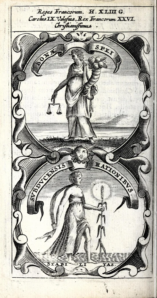 An illustration from Symbola divina & humana pontificum, imperatorum, regum : ex musaeo Octavii de Strada civis Romani, 1666, leaf 272