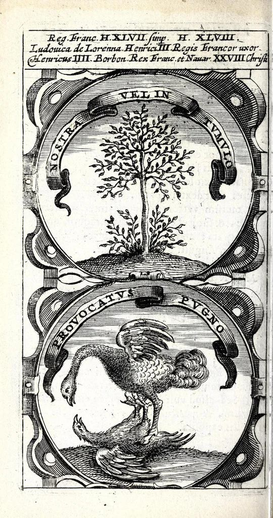 An illustration from Symbola divina & humana pontificum, imperatorum, regum : ex musaeo Octavii de Strada civis Romani, 1666, leaf 278