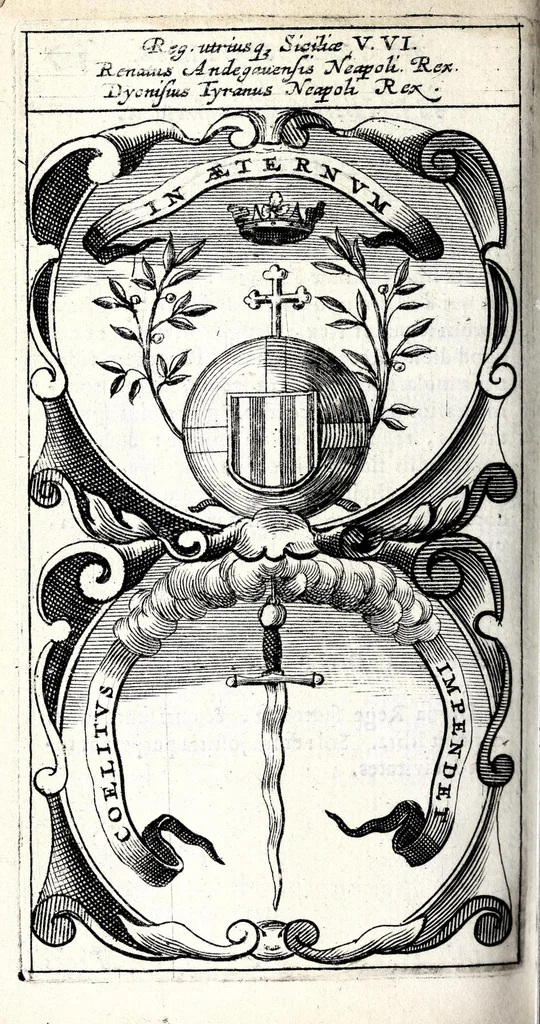 An illustration from Symbola divina & humana pontificum, imperatorum, regum : ex musaeo Octavii de Strada civis Romani, 1666, leaf 342