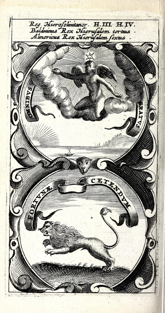 An illustration from Symbola divina & humana pontificum, imperatorum, regum : ex musaeo Octavii de Strada civis Romani, 1666, leaf 348