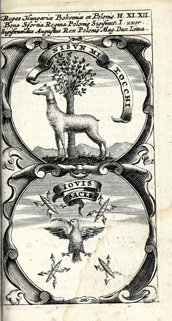 An illustration from Symbola divina & humana pontificum, imperatorum, regum : ex musaeo Octavii de Strada civis Romani, 1666, leaf 361