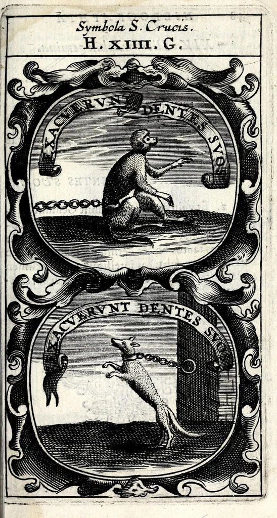 An illustration from Symbola divina & humana pontificum, imperatorum, regum : ex musaeo Octavii de Strada civis Romani, 1666, leaf 59