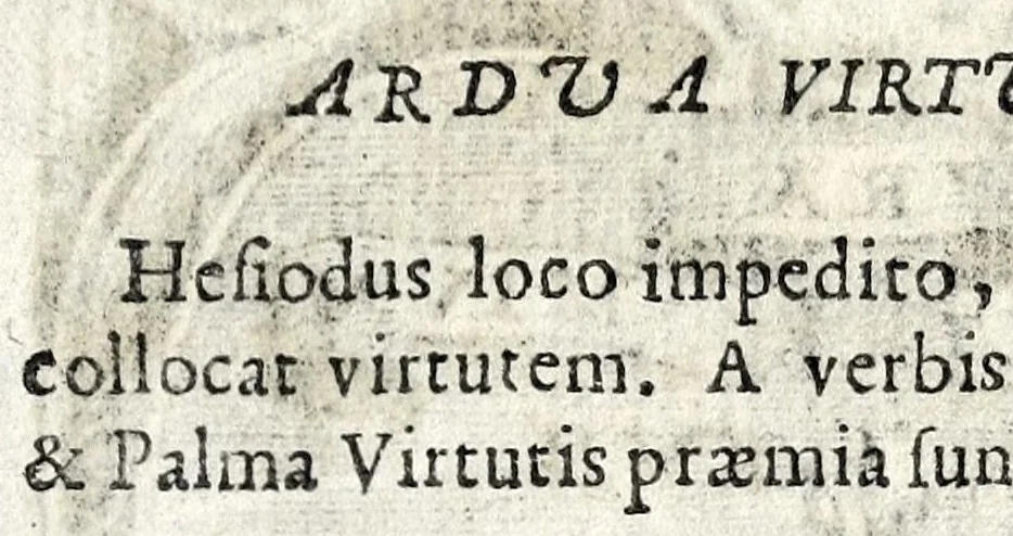 An illustration from Symbola divina & humana pontificum, imperatorum, regum : ex musaeo Octavii de Strada civis Romani, 1666, leaf 77