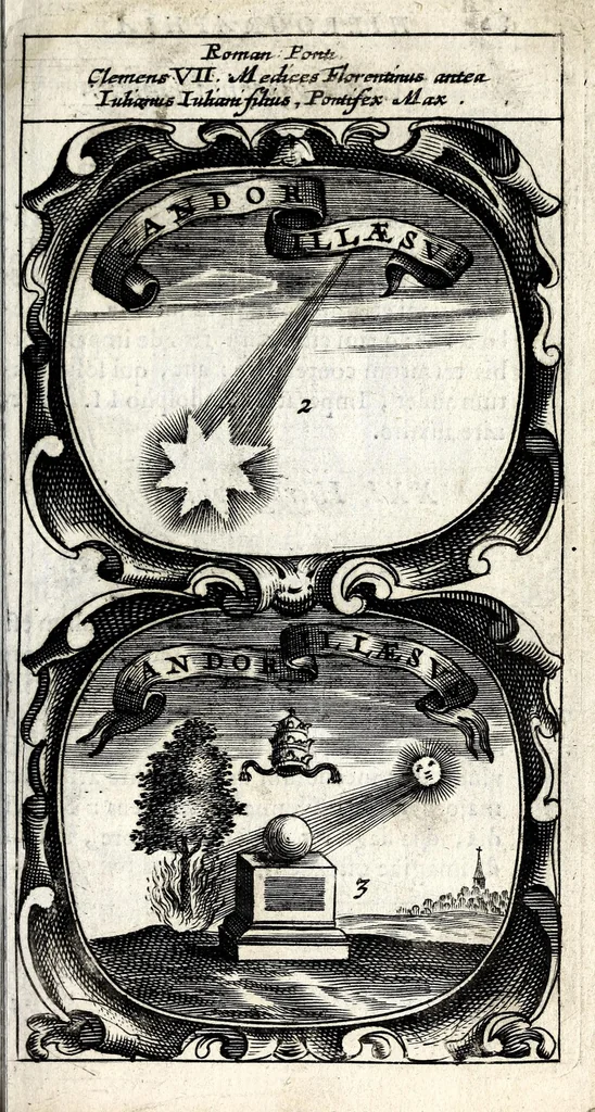 An illustration from Symbola divina & humana pontificum, imperatorum, regum : ex musaeo Octavii de Strada civis Romani, 1666, leaf 83