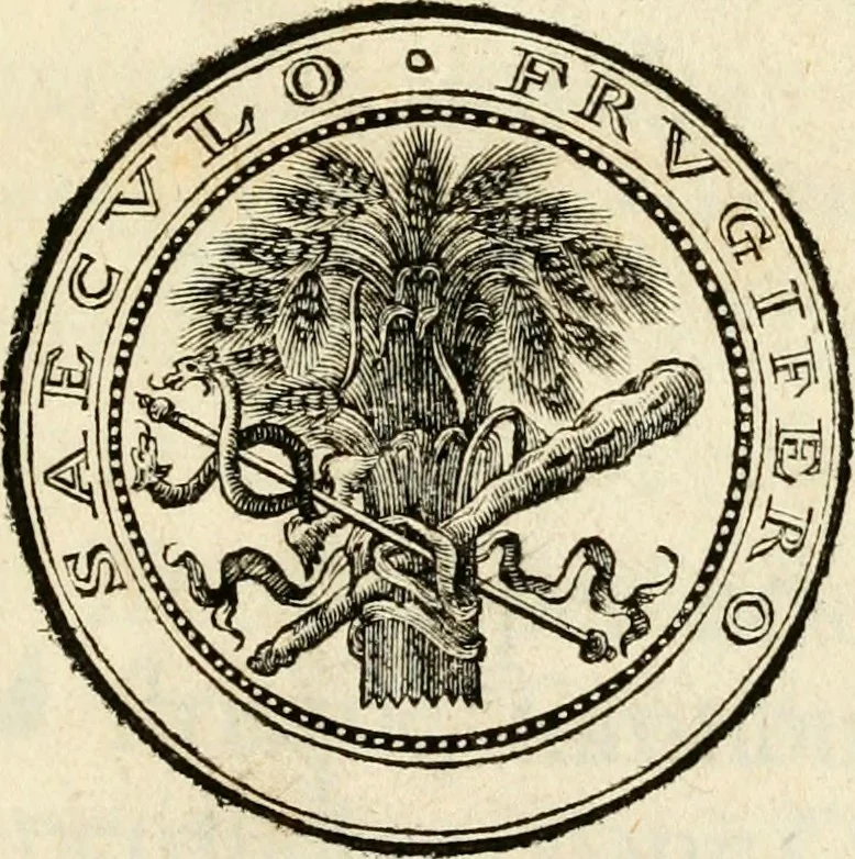 An illustration from Symbolae litterariae, opuscula varia philologica, scientifica, antiquaria, signa, lapides, numismata, gemmas et monumenta medii aevi, nunc primum edita complectentes, 1751, leaf 6