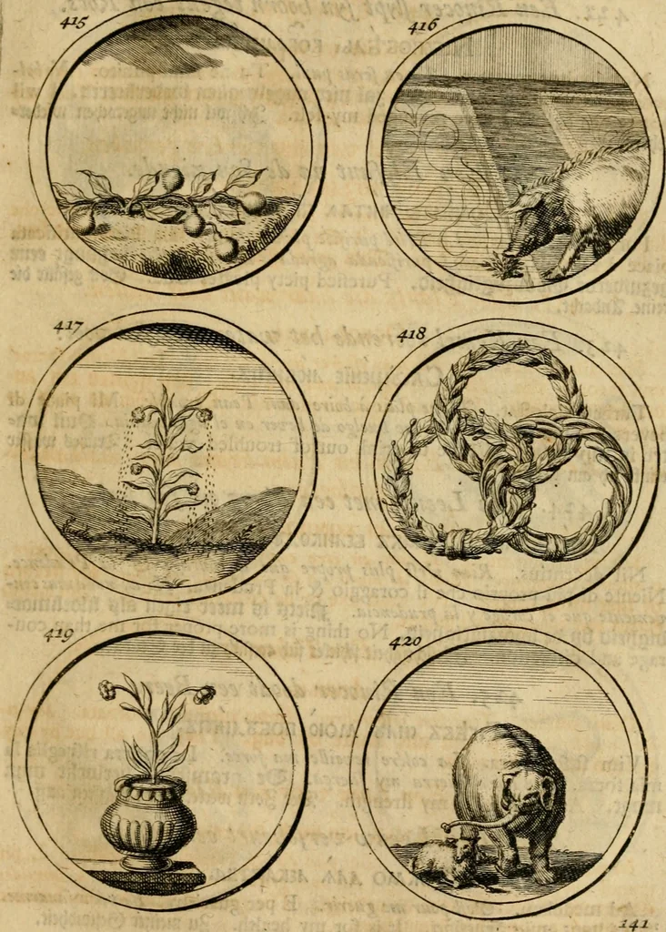 An illustration from Symbola et emblemata, 1705, leaf 150