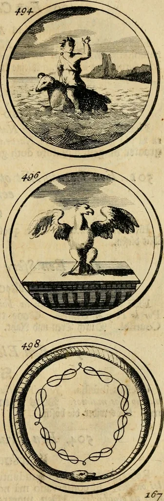 An illustration from Symbola et emblemata, 1705, leaf 176