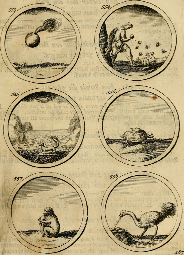 An illustration from Symbola et emblemata, 1705, leaf 196