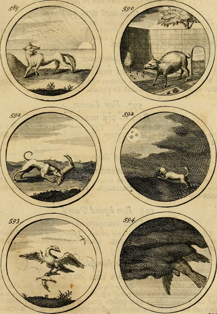 An illustration from Symbola et emblemata, 1705, leaf 208
