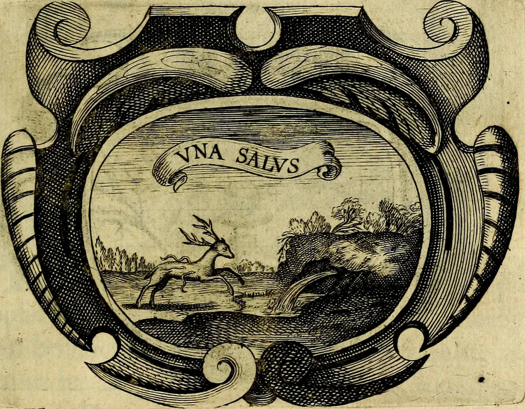 An illustration from Symbola heroica, 1682, leaf 102