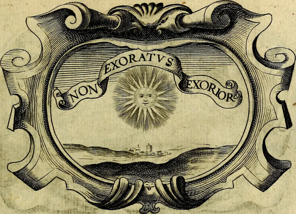 An illustration from Symbola heroica, 1682, leaf 104