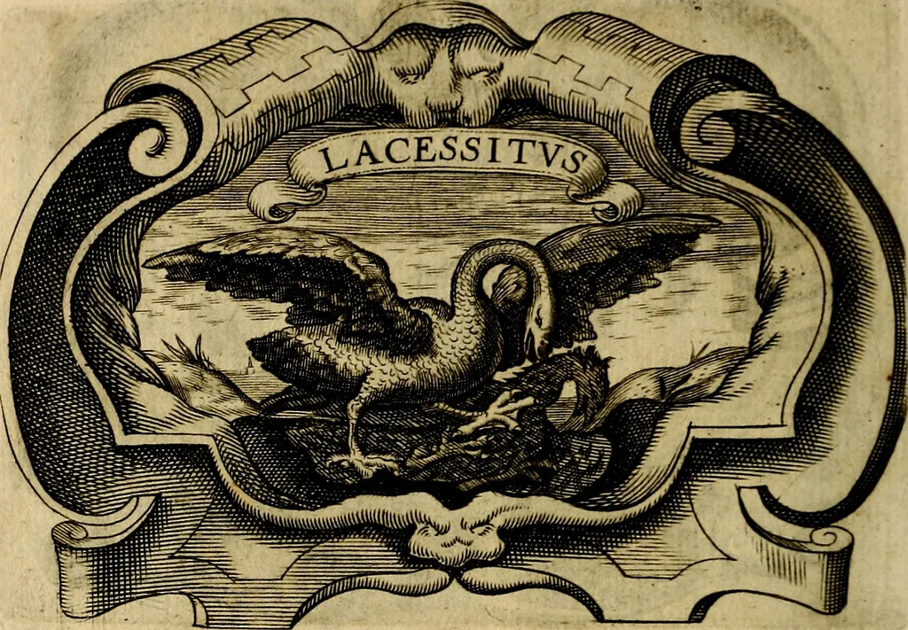 An illustration from Symbola heroica, 1682, leaf 107