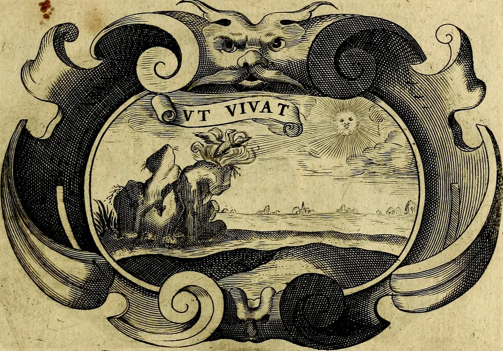 An illustration from Symbola heroica, 1682, leaf 108