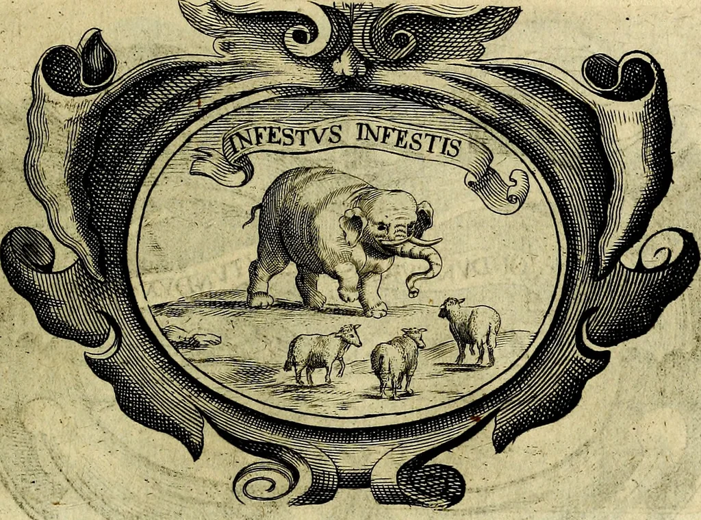 An illustration from Symbola heroica, 1682, leaf 122