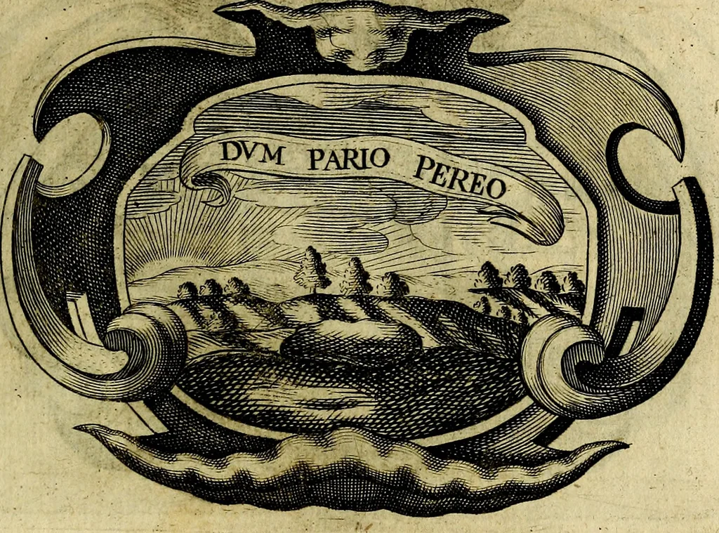 An illustration from Symbola heroica, 1682, leaf 156