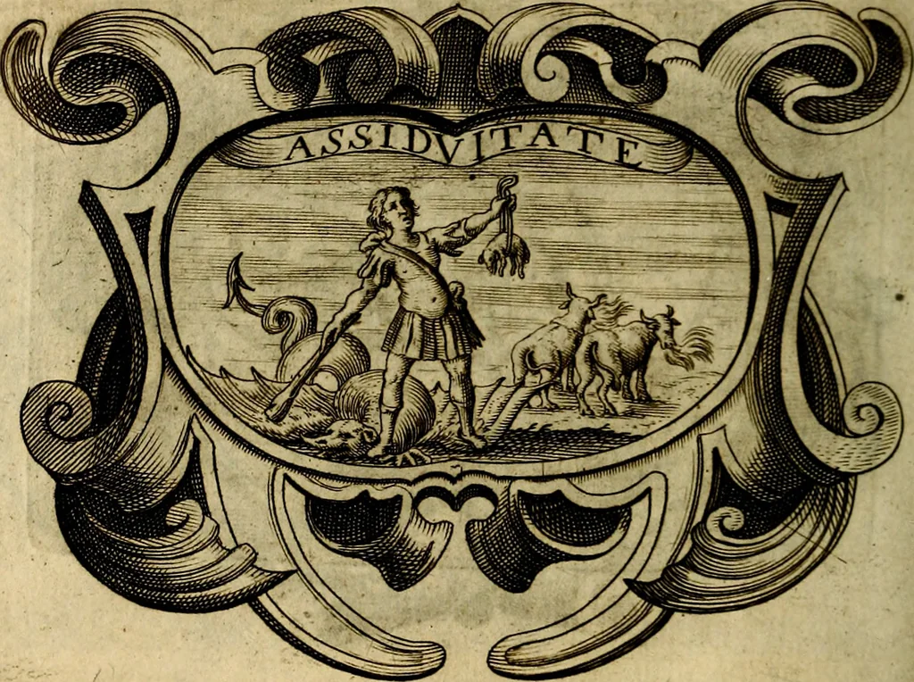 An illustration from Symbola heroica, 1682, leaf 299