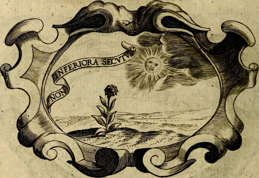 An illustration from Symbola heroica, 1682, leaf 357