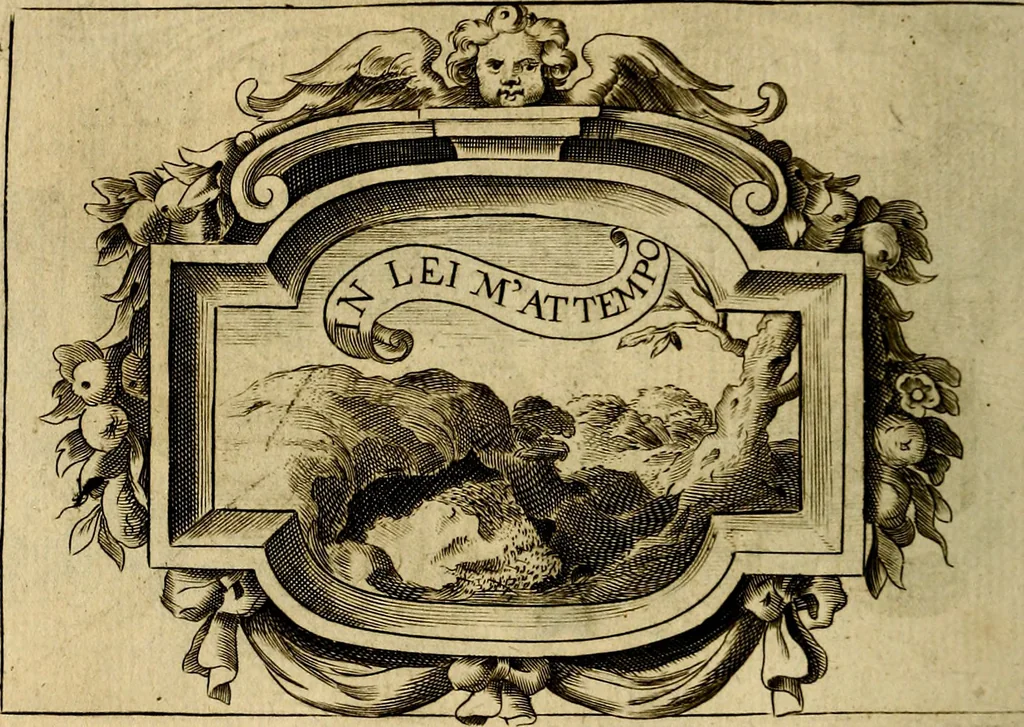 An illustration from Symbola heroica, 1682, leaf 527