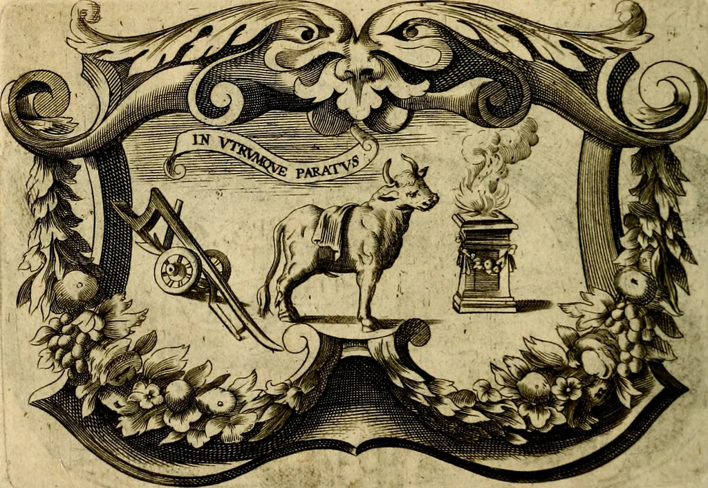 An illustration from Symbola heroica, 1682, leaf 549