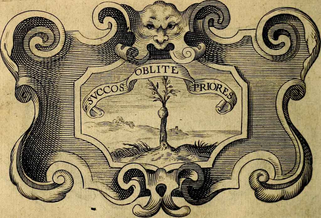An illustration from Symbola heroica, 1682, leaf 557