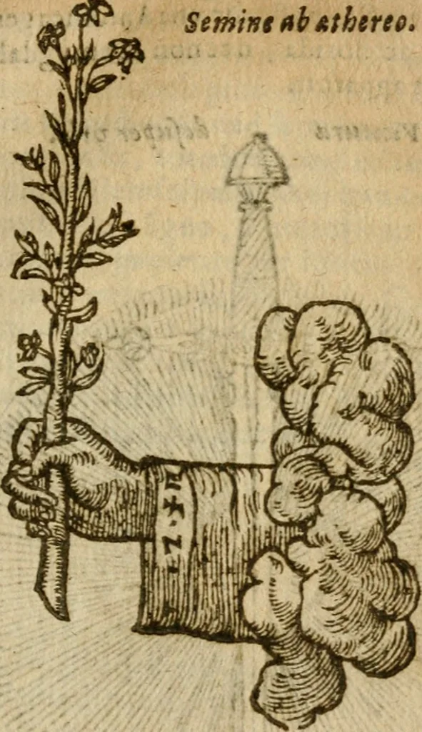 An illustration from Symbola heroica m. Clavdii Paradini, Belliiocensis canonici, et d. Gabrielis Symeonis : multo, quàm antea, fidelius de gallica lingua in latinam conuersa, 1600, leaf 122