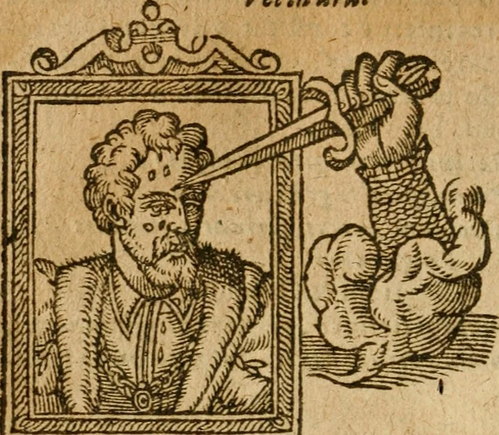 An illustration from Symbola heroica m. Clavdii Paradini, Belliiocensis canonici, et d. Gabrielis Symeonis : multo, quàm antea, fidelius de gallica lingua in latinam conuersa, 1600, leaf 147