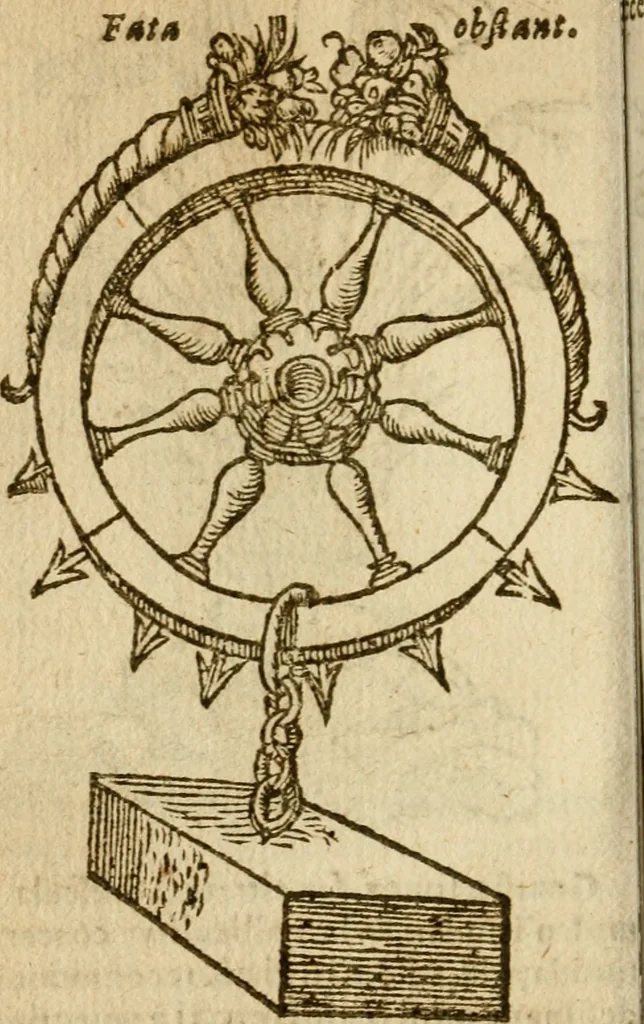 An illustration from Symbola heroica m. Clavdii Paradini, Belliiocensis canonici, et d. Gabrielis Symeonis : multo, quàm antea, fidelius de gallica lingua in latinam conuersa, 1600, leaf 175